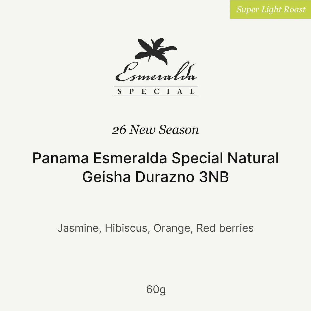 Big Sur Coffee - Esmeralda Special - 26 New Season - Panama - Natural Geisha Durazno 3NB