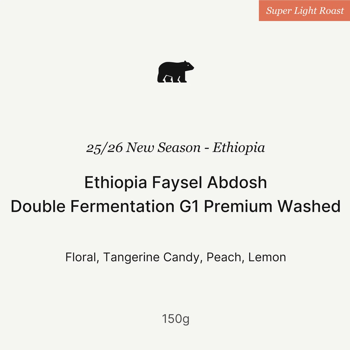 Big Sur Coffee - Faysel Abdosh G1 Premium - 25/26 New Season - Ethiopia - Double Fermentation Washed