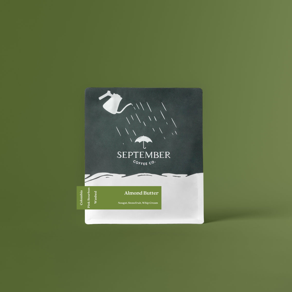Coffee packaging for September - Almond Butter - Colombia Pink Bourbon Espresso