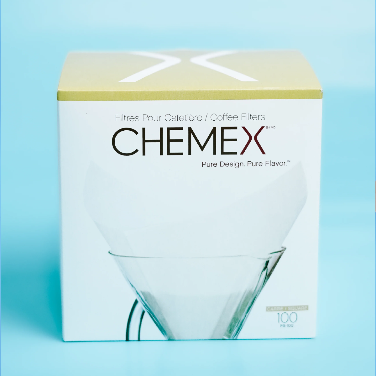 Box of Chemex bonded coffee filters
