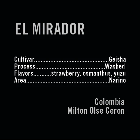 APOLLON'S GOLD - El Mirador Geisha