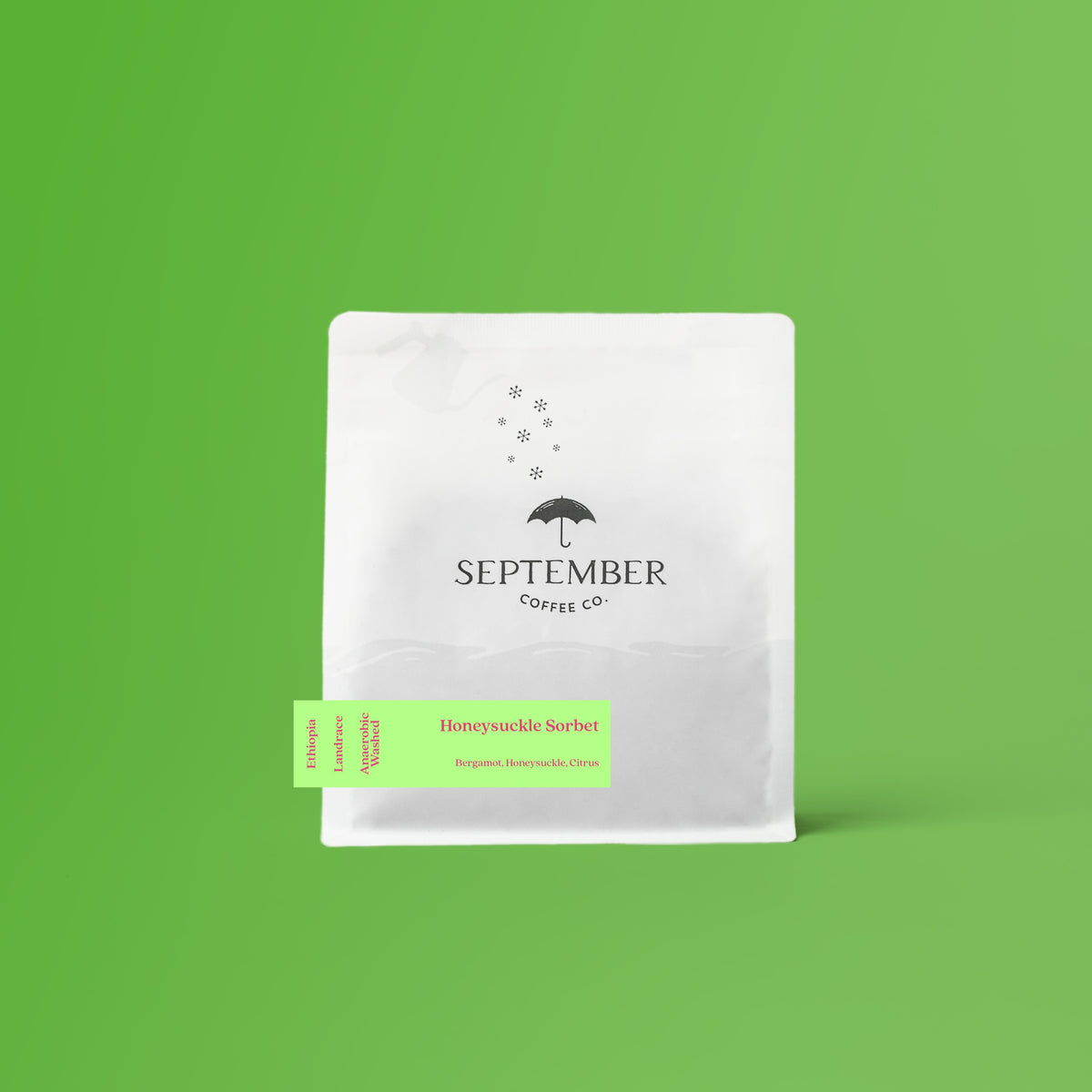 Coffee packaging for SEPTEMBER - Honeysuckle Sorbet - Ethiopia- Washed - Landrace
