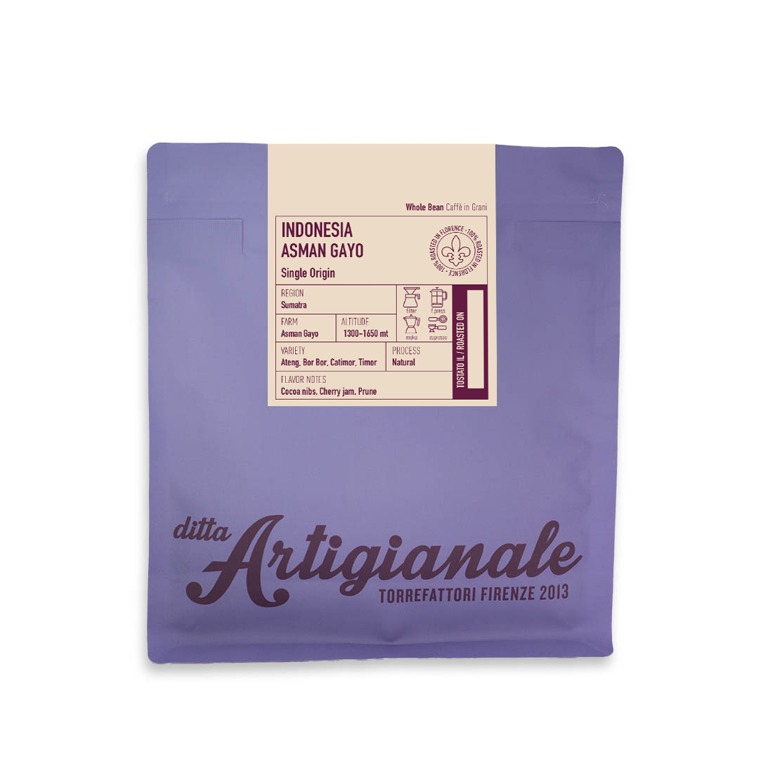 Ditta Artigianale - Asman Gayo - Indonesia - Natural - 250 g coffee bag