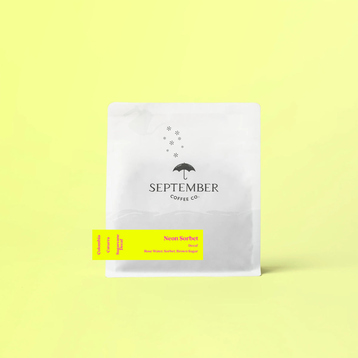 September - Neon Sorbet - Colombia Pink Bourbon Sugarcane Decaf