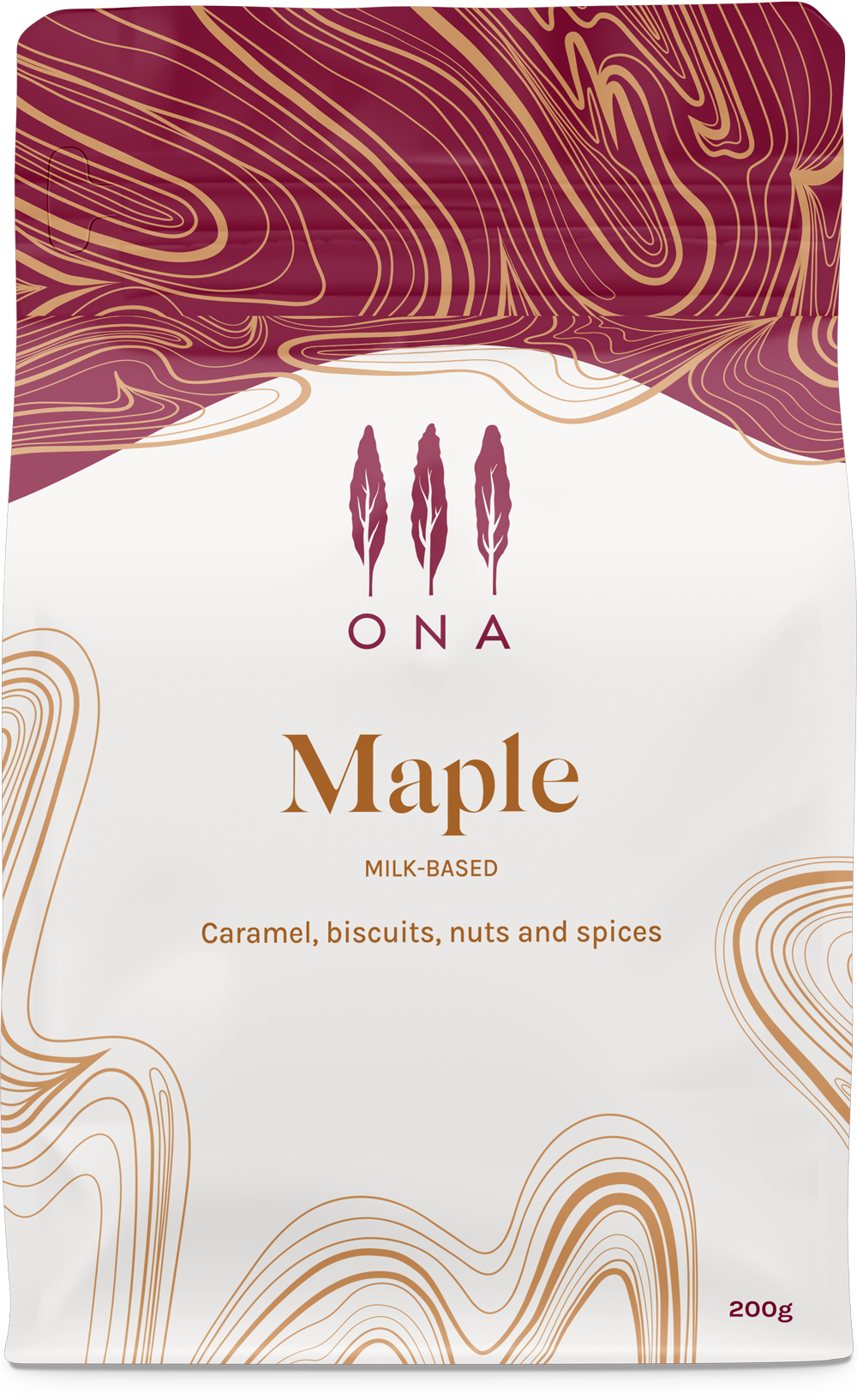 Coffee packaging for ONA Coffee - Maple