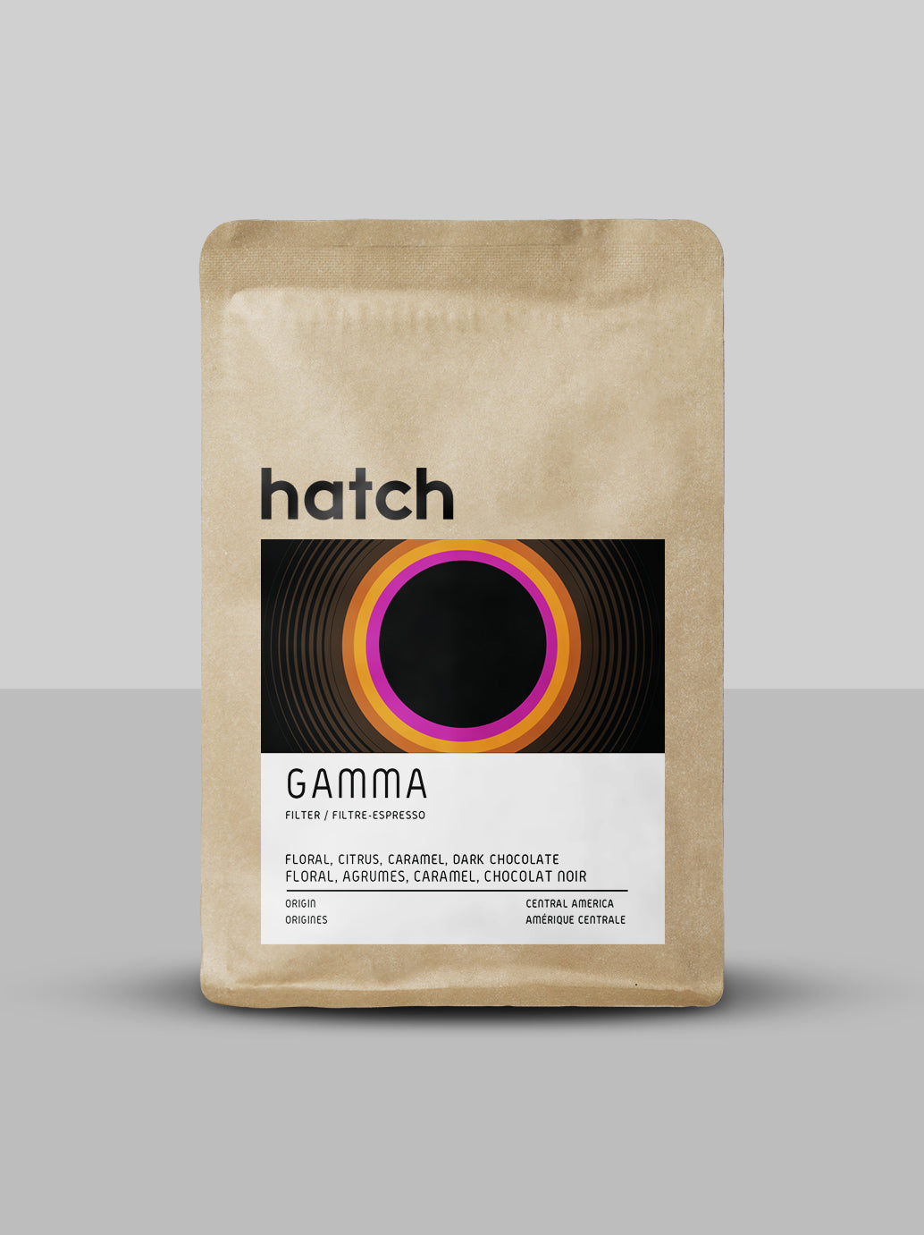 Hatch Gamma whole bean coffee bag
