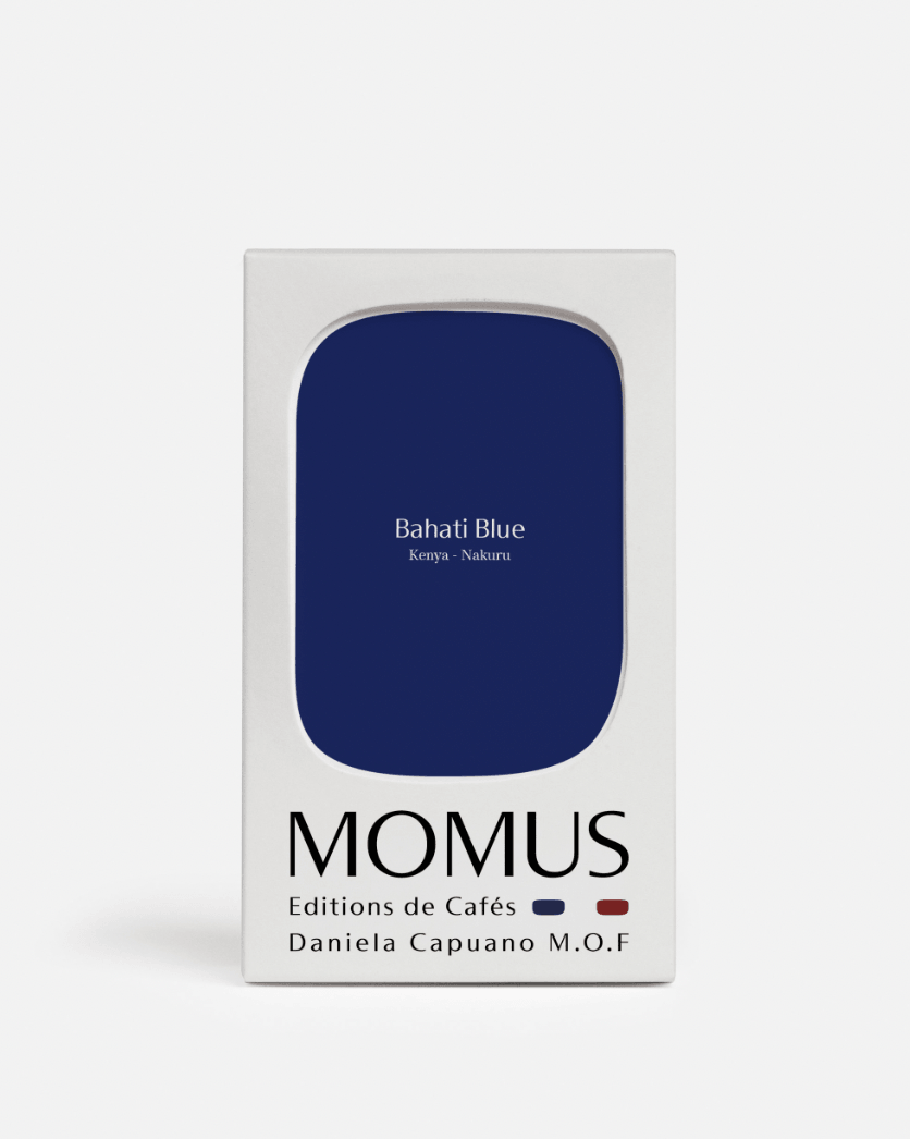 Coffee packaging for MOMUS - Bahati Blue
