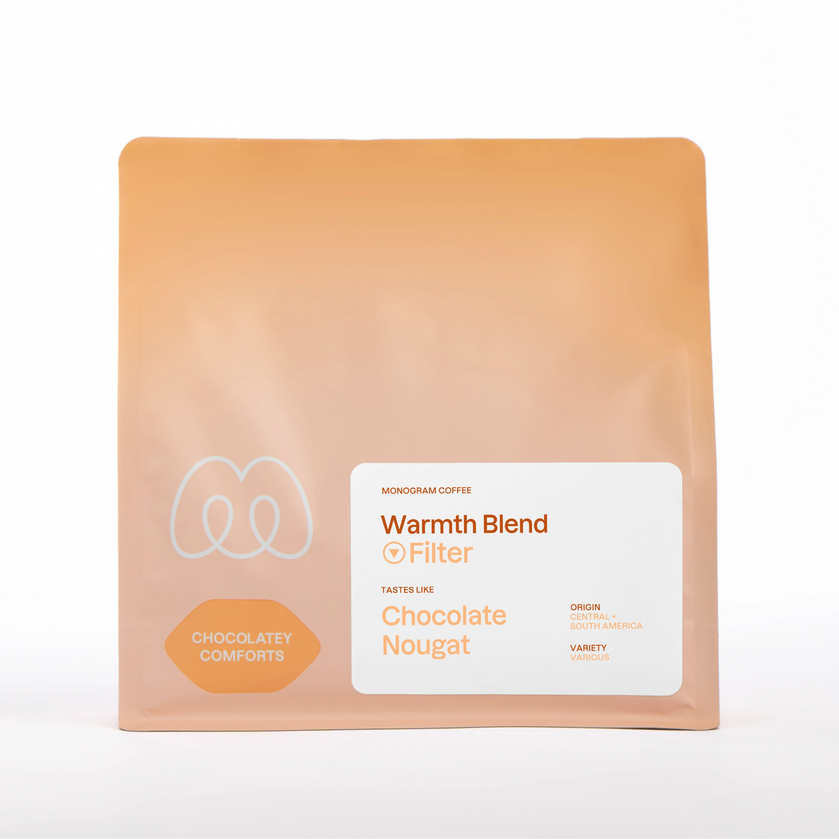 Coffee packaging for Monogram Coffee - Warmth Filter Blend