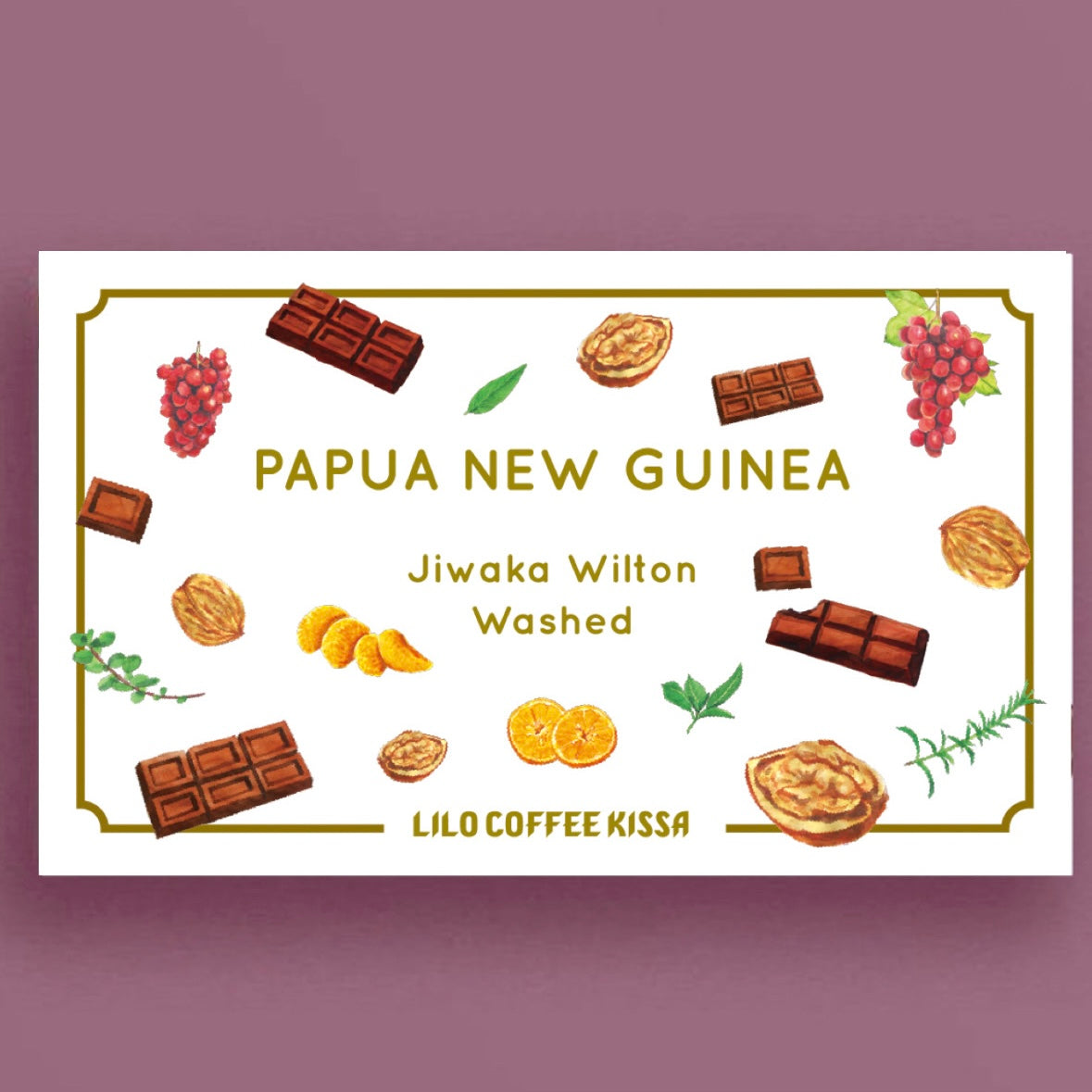 Official LiLo coffee label for LiLo Coffee Roasters – Kissa Jiwaka Wilton – Papua New Guinea – Washed – 200g