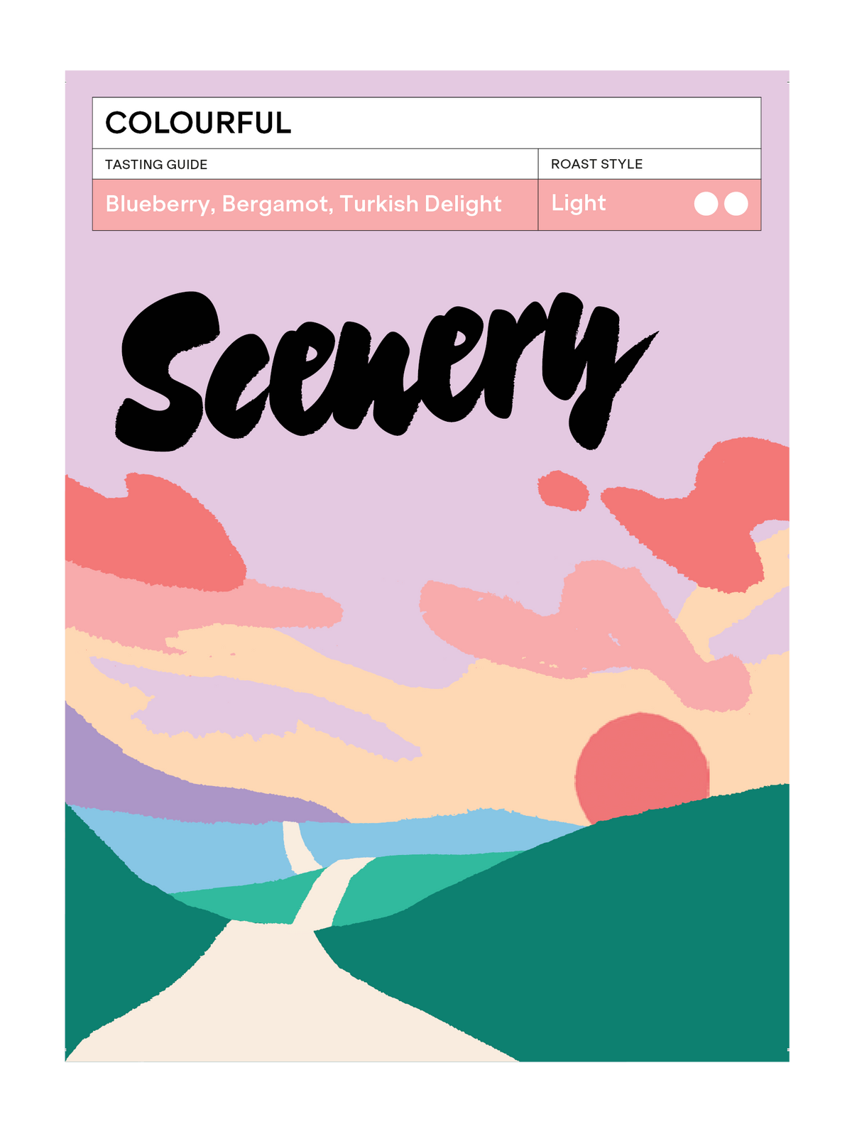 Scenery Colourful 200g whole bean coffee