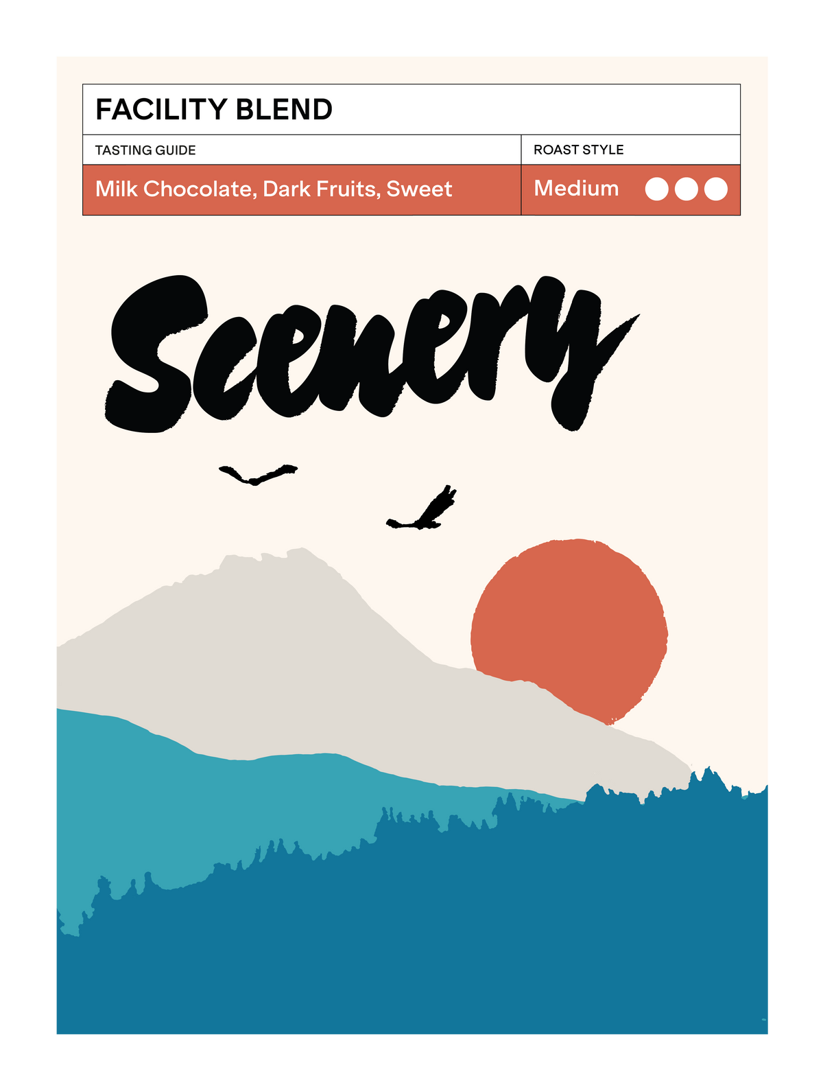 Scenery Facility Blend 200g whole bean coffee