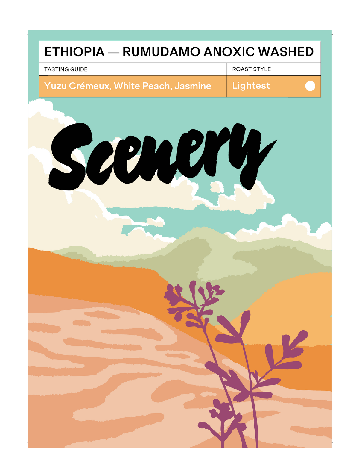 Scenery Rumudamo Anoxic Washed 200g whole bean coffee
