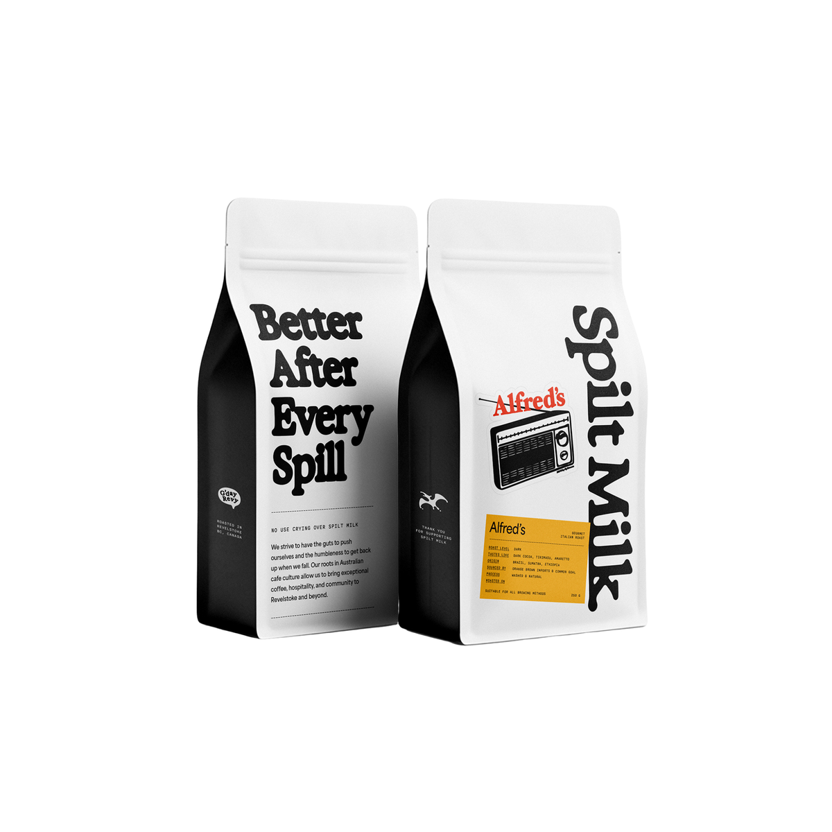 Spilt Milk Coffee Roasters - Alfred's - 250g whole bean coffee