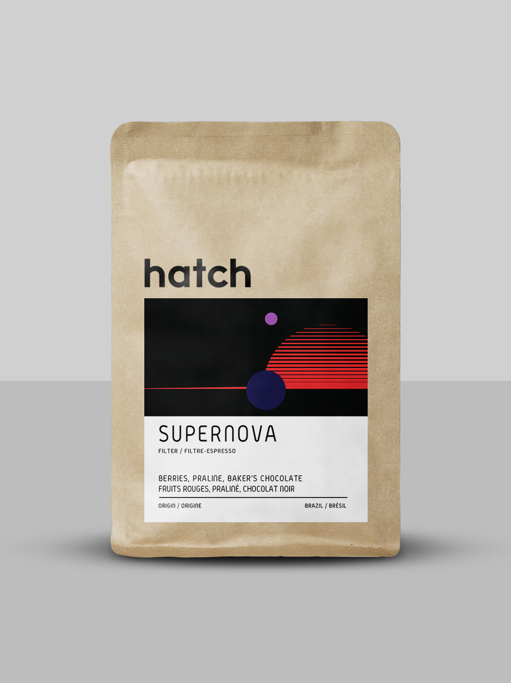 Hatch Supernova whole bean specialty coffee bag, 300g