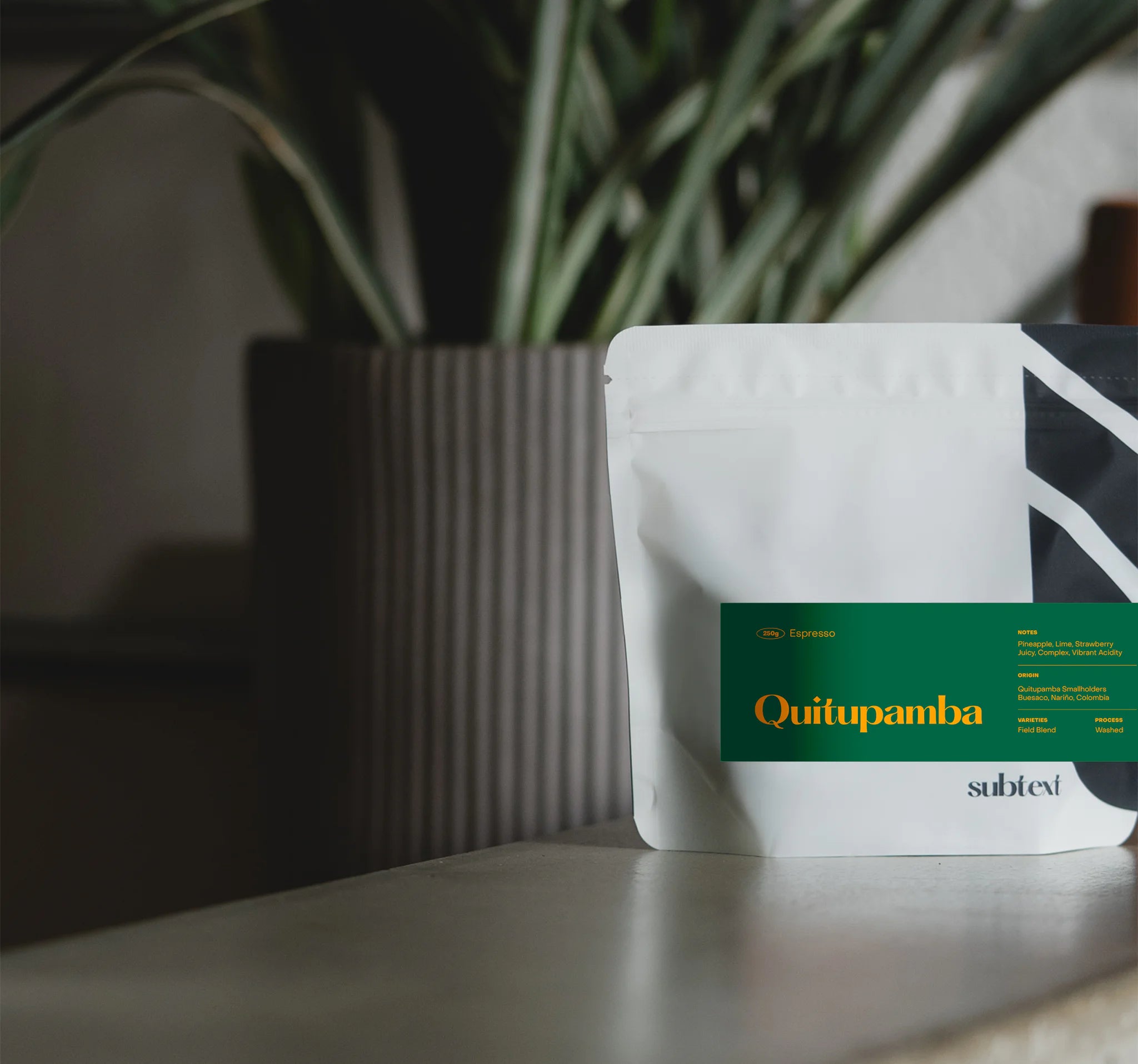 Subtext Coffee Roasters - Espresso Colombie Quitupamba