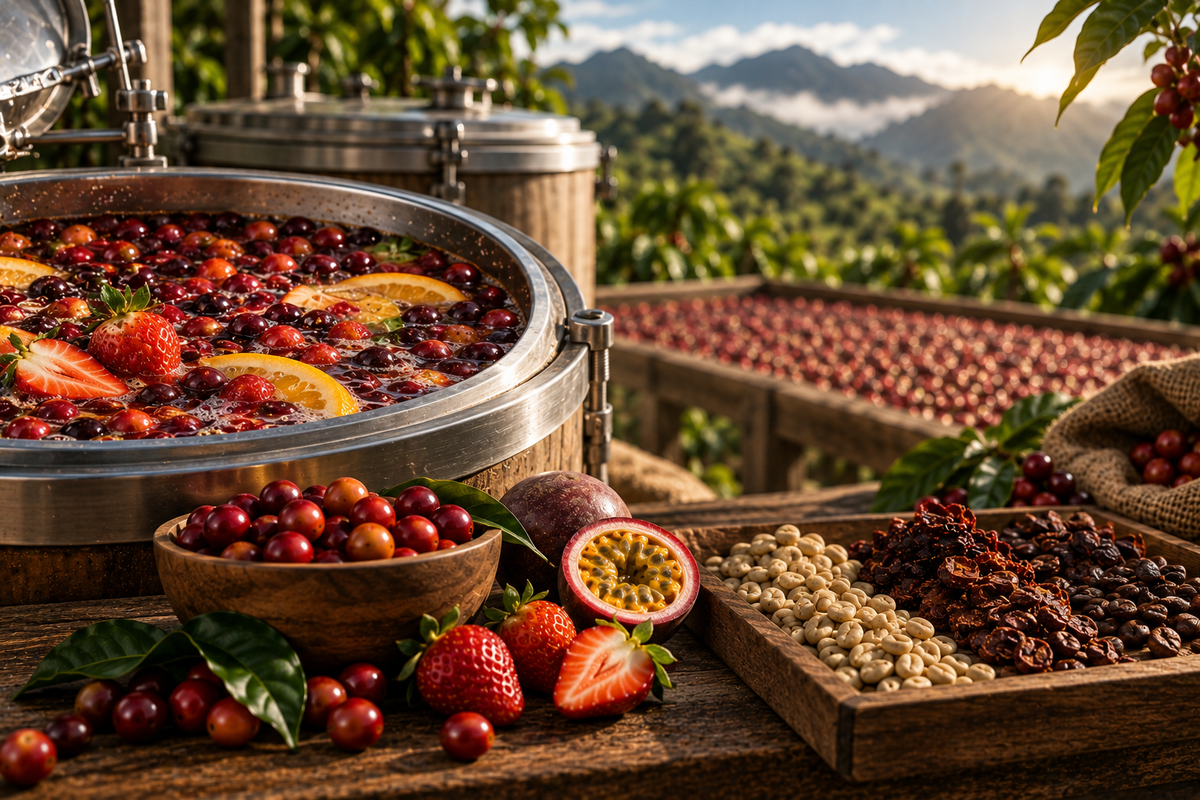 Discover what co-fermented coffee is and how experimental fermentation with additional inputs can influence specialty coffee flavor and aroma.