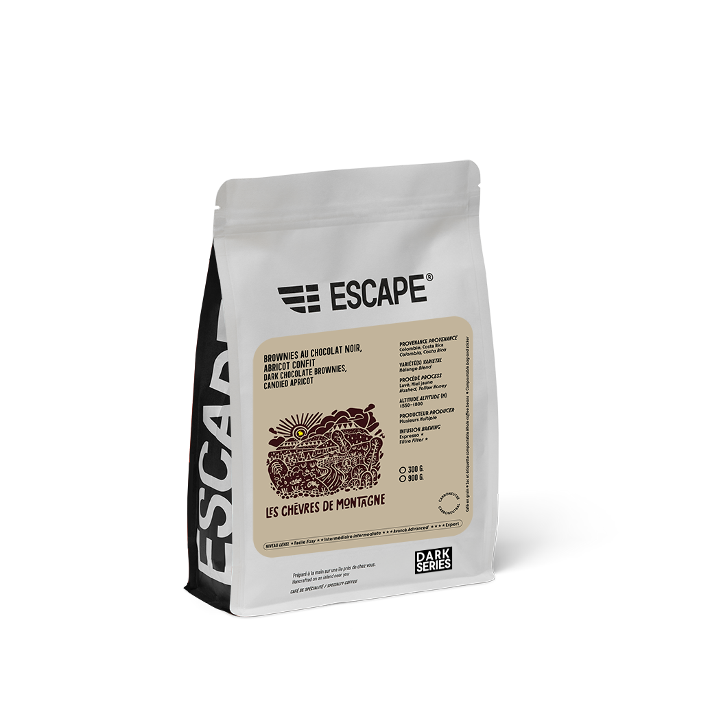 Coffee packaging for Escape Coffee x Les Chèvres de Montagne - Blend