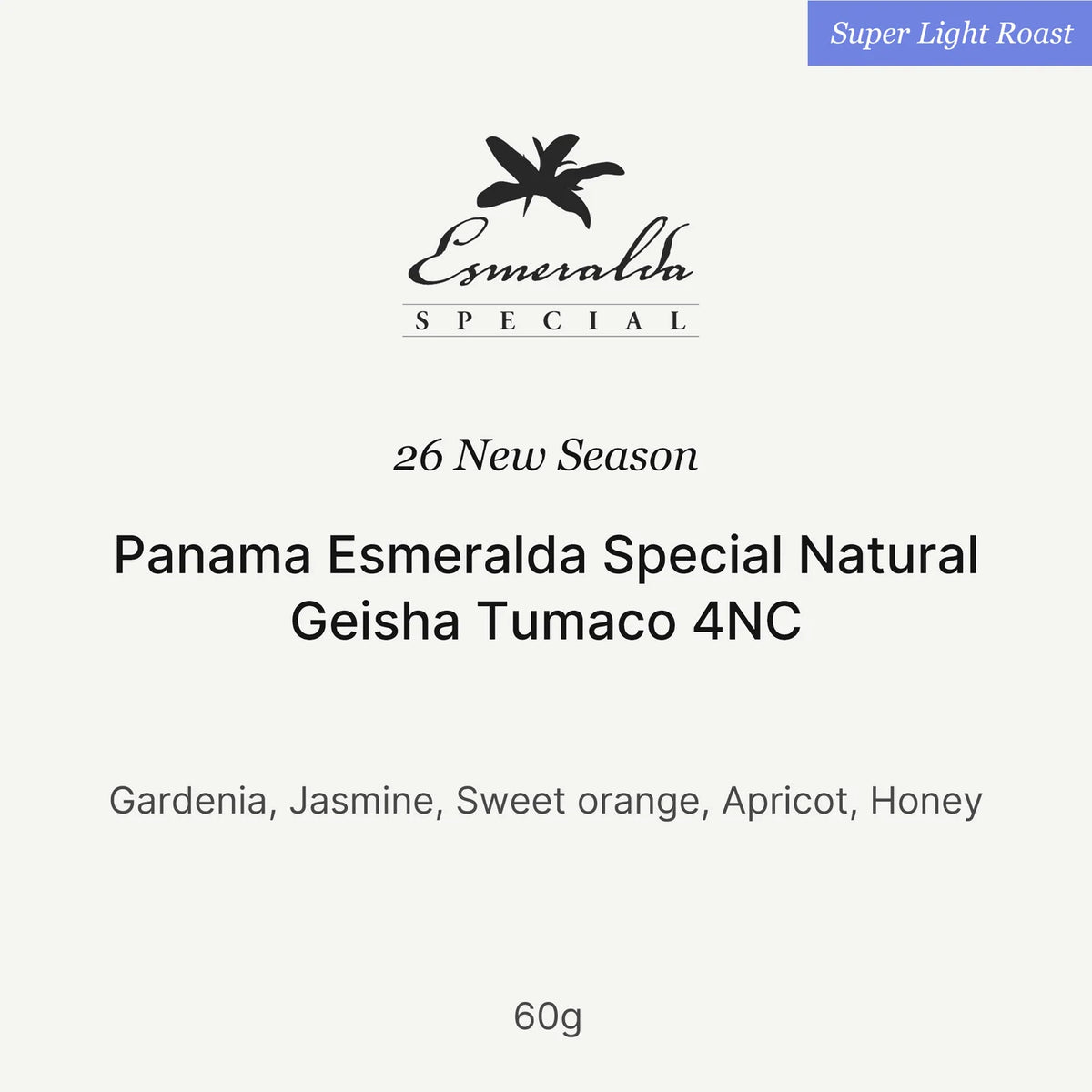 Big Sur Coffee - Esmeralda Special - 26 New Season - Panama - Natural Geisha Tumaco 4NC