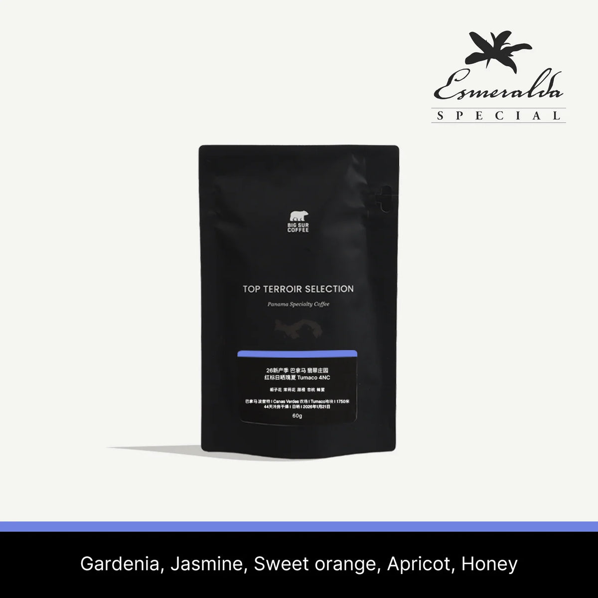 Big Sur Coffee - Esmeralda Special - 26 New Season - Panama - Natural Geisha Tumaco 4NC