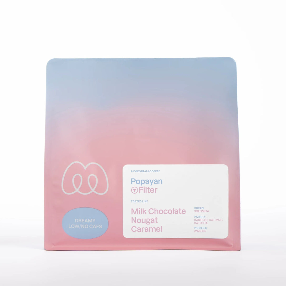 Coffee packaging for MONOGRAM - Popayan Decaf