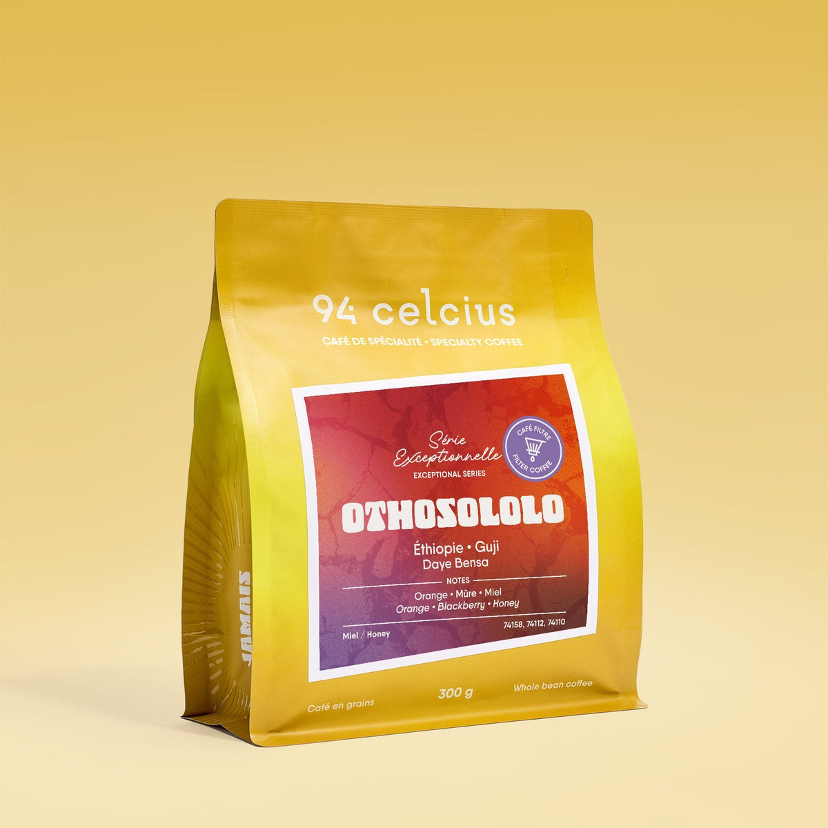 94 Celcius - Othosololo - Ethiopia - Honey coffee packaging