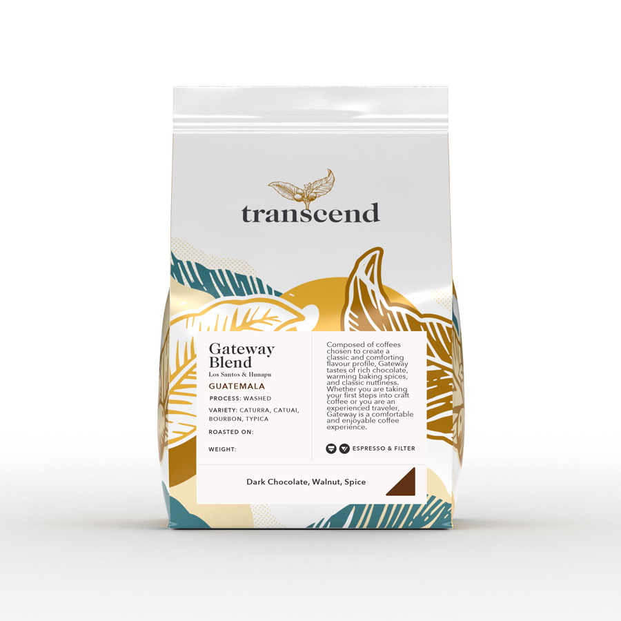 Coffee packaging for Transcend Coffee - Gateway Blend
