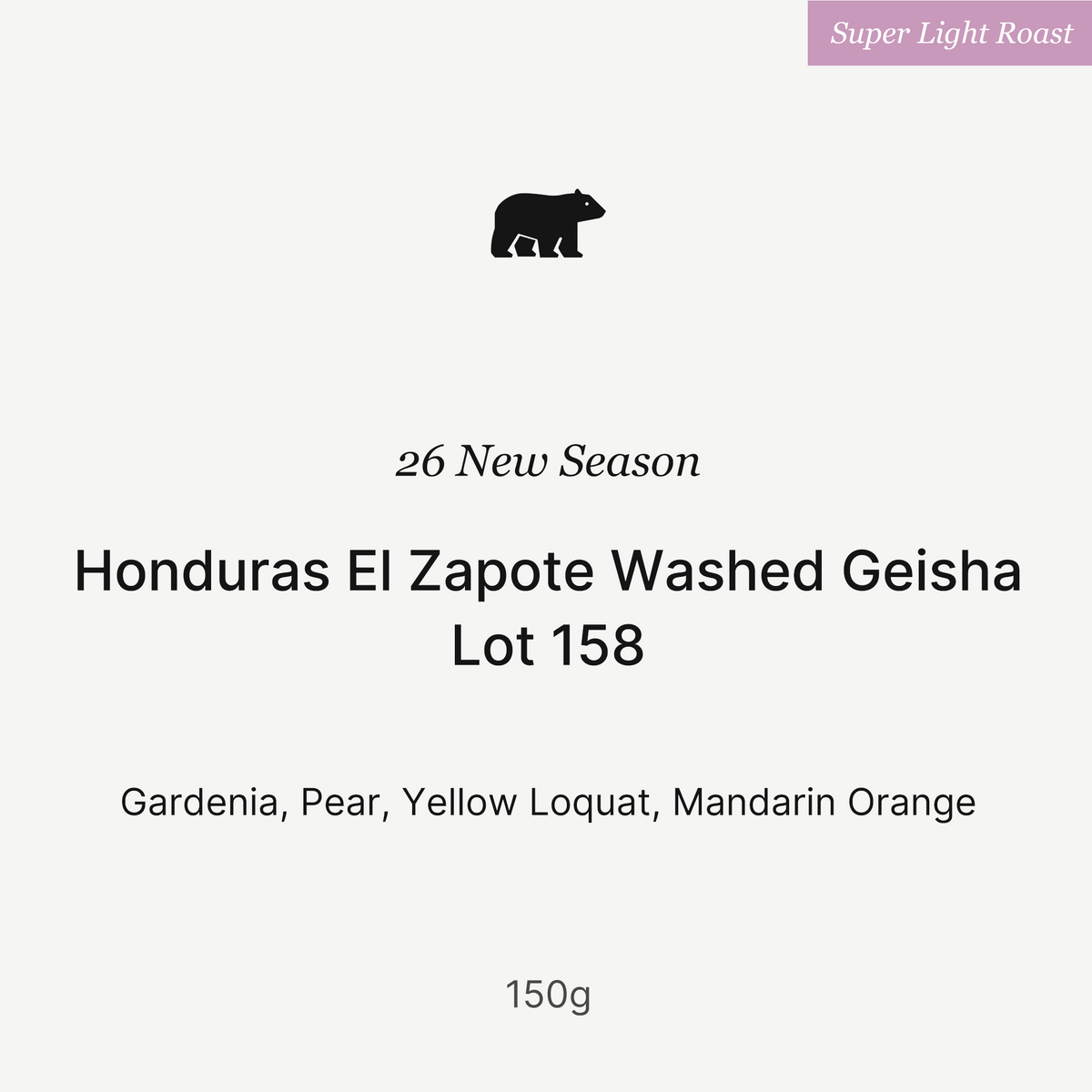 Big Sur Coffee - El Zapote Geisha Lot 158 - Honduras - Washed