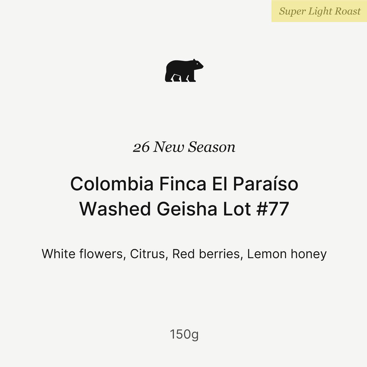 Big Sur Coffee - Finca El Paraíso Geisha Lot 77 - Colombia - Washed