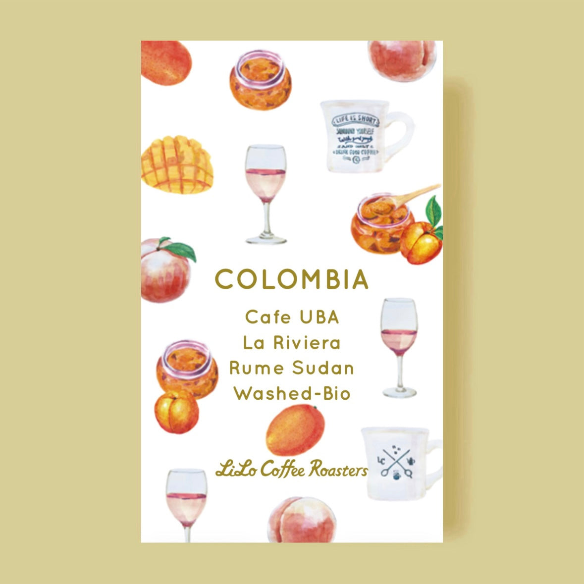Official LiLo coffee label for LiLo Coffee Roasters – La Riviera Sudan Rume – Colombia – Washed-Bio – 200g
