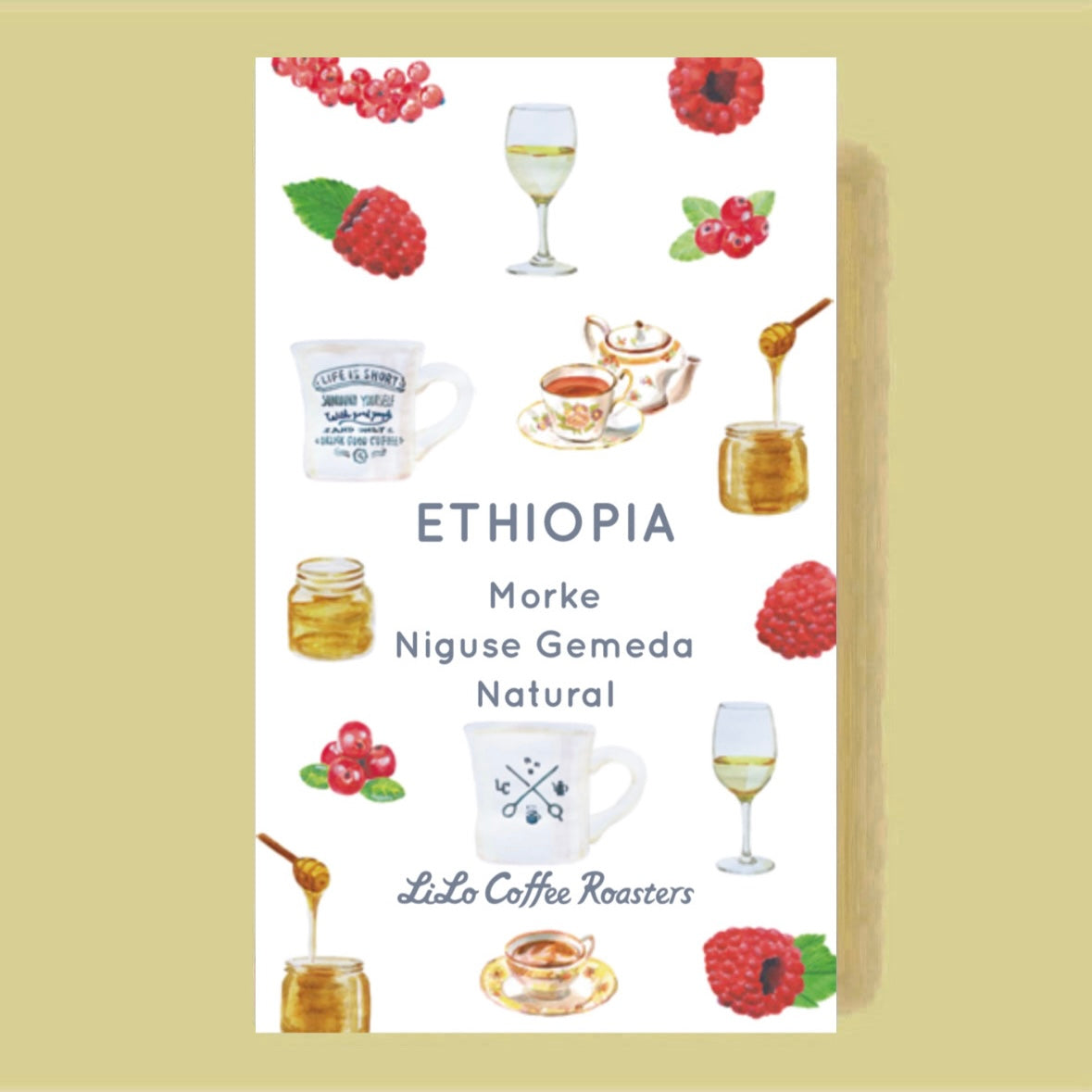 Official LiLo coffee label for LiLo Coffee Roasters – Morke Niguse Gemeda – Ethiopia – Natural – 200g