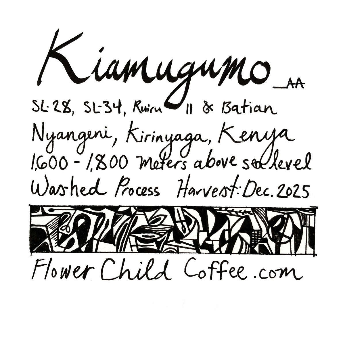 Flower Child Coffee - Kiamugumo - Kenya - Washed