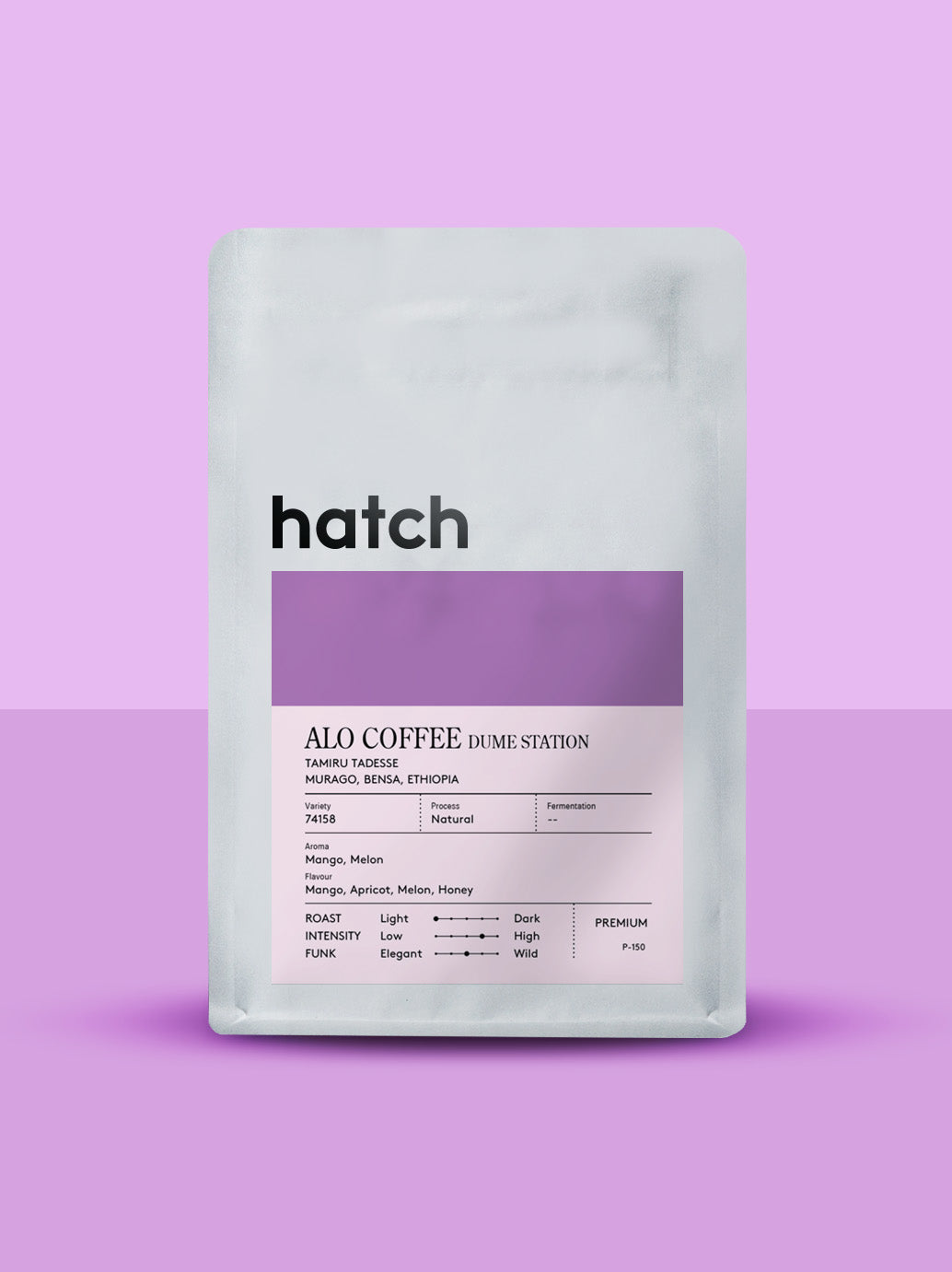 HATCH - Alo Coffee Dume Station - Ethiopia - 74158 - Natural 200 g whole bean coffee