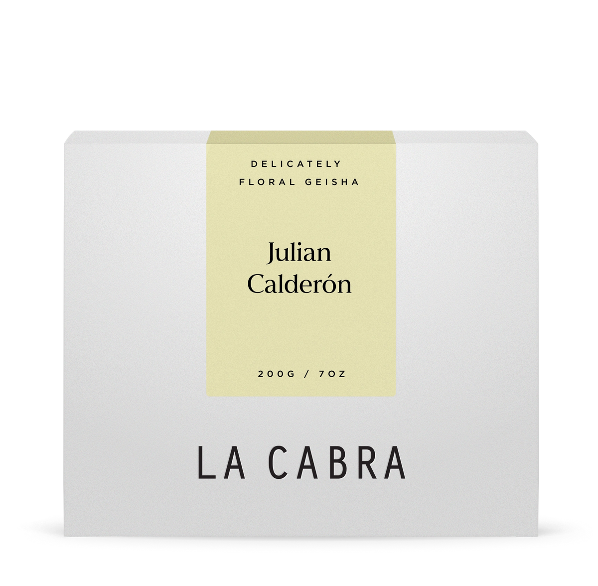Boîte de café La Cabra Julian Calderón Geisha