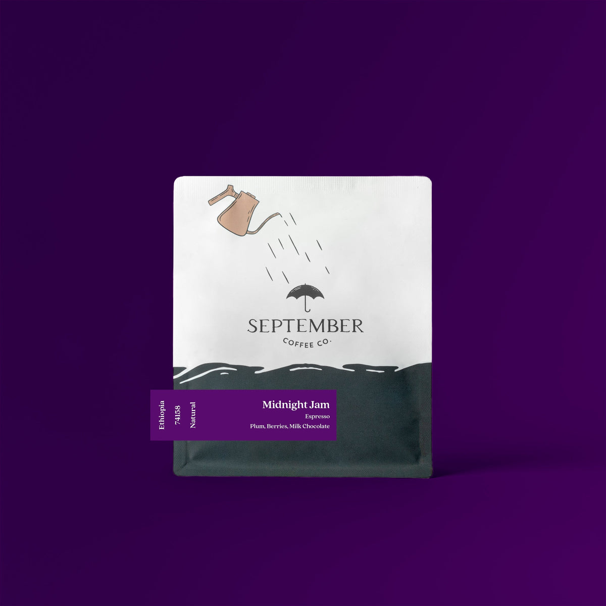 Coffee packaging for SEPTEMBER - Midnight Jam