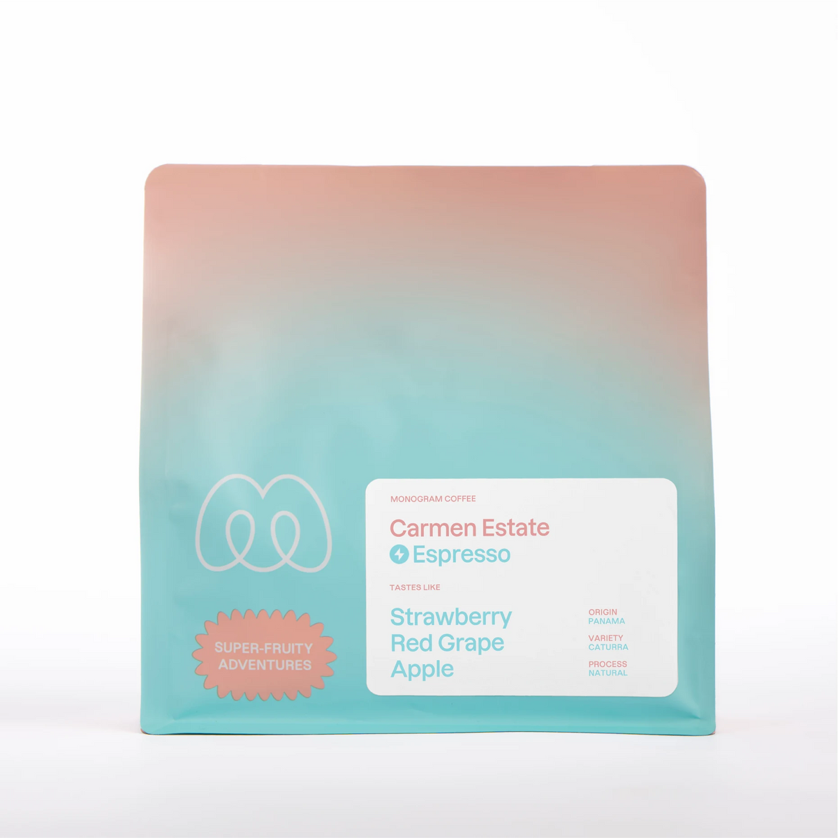 Coffee packaging for MONOGRAM - Carmen Estate Natural Espresso