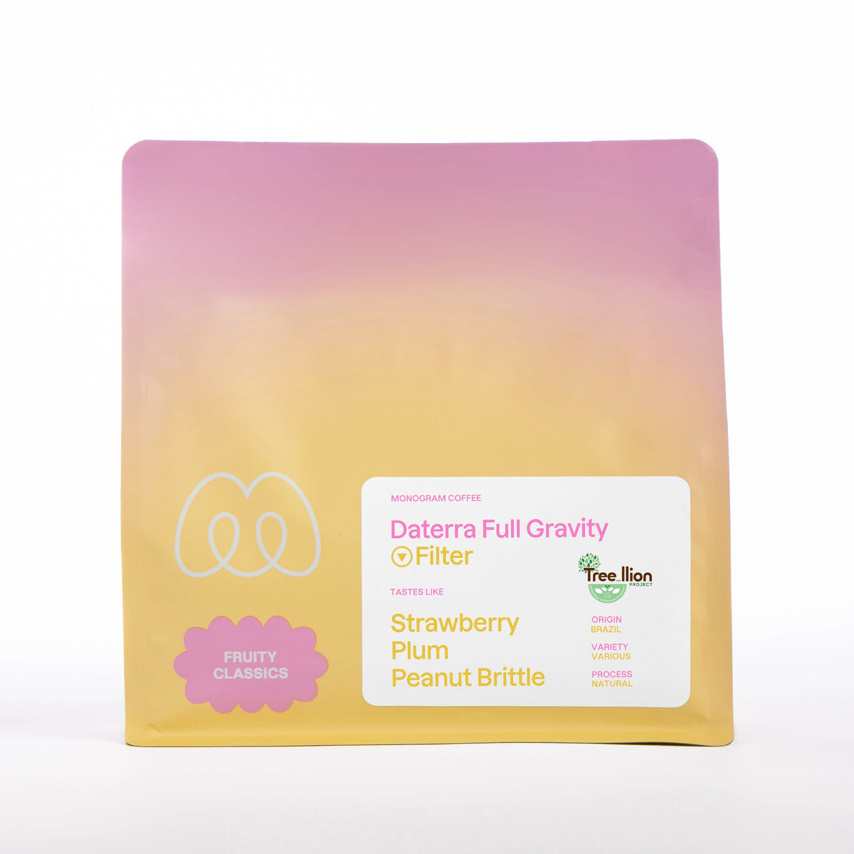 Coffee packaging for MONOGRAM - Daterra Full Gravity