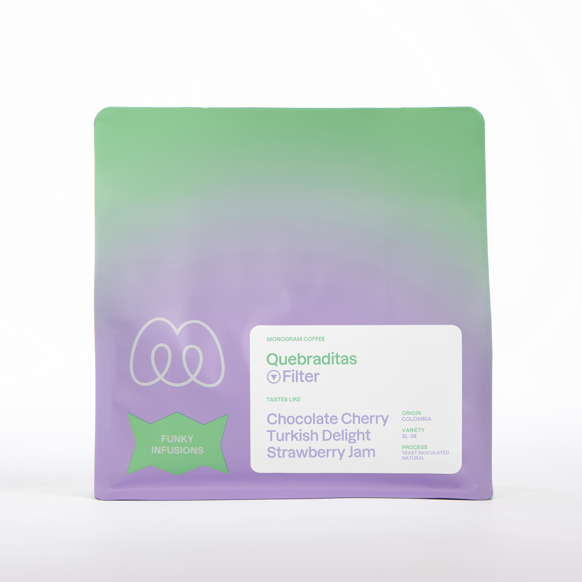 Coffee packaging for MONOGRAM - Quebraditas