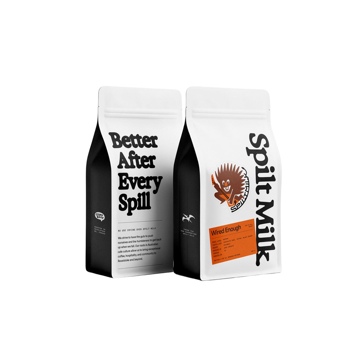 Spilt Milk Coffee Roasters - Wired Enough Decaf - 250g whole bean coffee