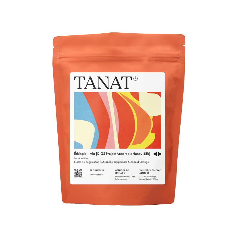 Tanat - Alo DIGS Project - Ethiopia - Anaerobic Honey 48h coffee packaging