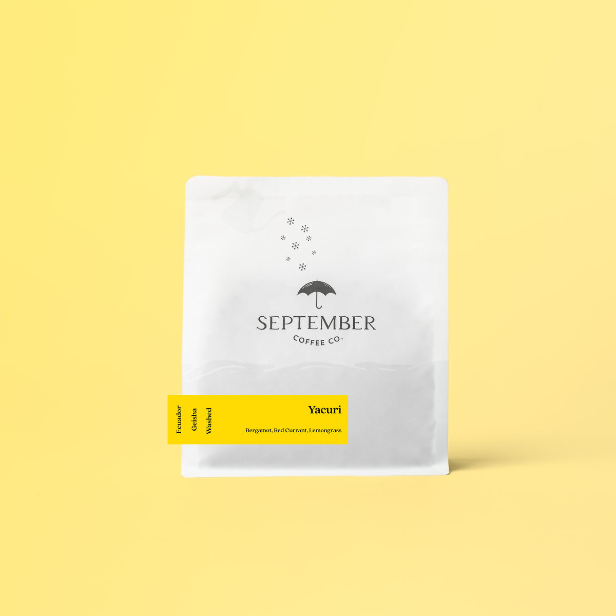 Coffee packaging for September - Yacuri - Juan Peña - Ecuador Washed Geisha