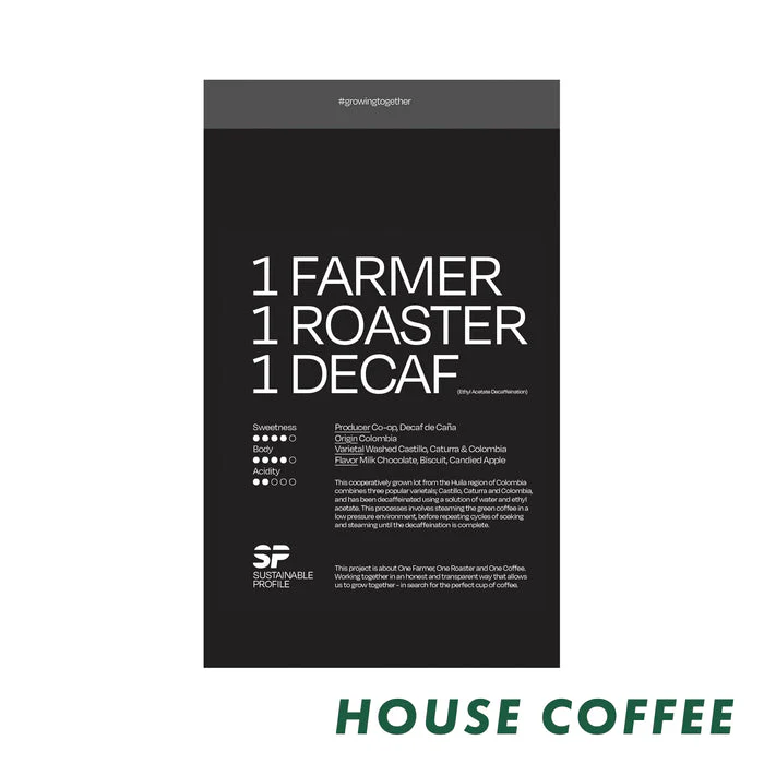 APRIL – Decaf – Sustainable Profile Coffee – Colombia – Washed – Castillo. Caturra, Colombia