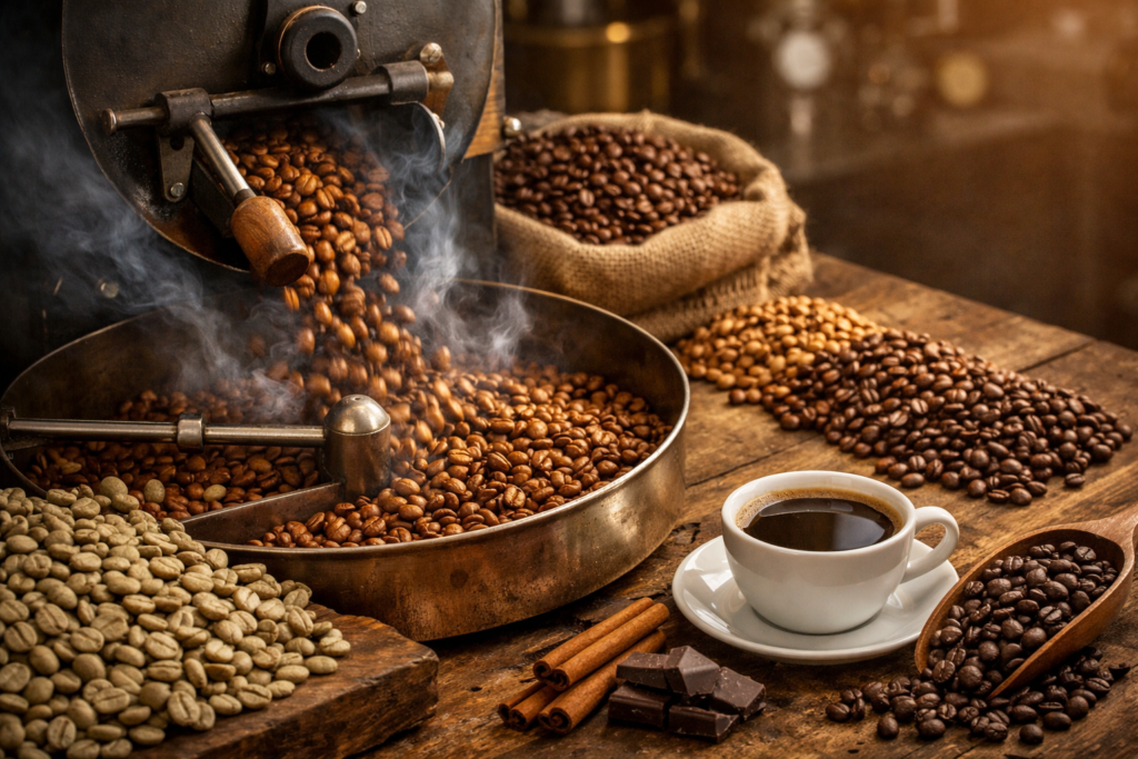 Le guide ultime de la torréfaction du café : du grain vert au sachet